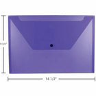 JAM Paper Plastic Envelopes with Snap Closure - Legal Booklet - 9.75" x 14.5" - Purple Poly - 12 Pack -Size: Legal (9.75" L x 14.5" W)