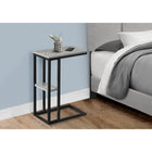 Monarch Specialties 3671 Accent Table - 25"H/Grey/Black Metal-Assembly required: Illustrated instructions and all hardware are provided for convenience (additional tools may be needed)