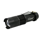 iGlow High Power Tactical LED Flashlight with Clip, 12 Pack-Power levels:  full light, semi light and strobe (SOS)