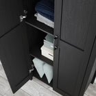 Sauder Sauder Select 2-Door Storage Cabinet - Raven Oak-Dimensions: 27.12"W x 72"H x 15.37"D