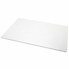 Quartet Glass Chair Mat - 36" x 48" - Clear-Smooth glass surface lets you easily glide your chair across the mat