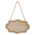 Time 4 Crafts Natural Finish Wooden & Signs - Beige - 12 Pack-The sign measures 7.75"L x 5.25”H x 0.25"W in dimensions