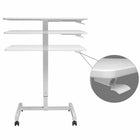 FitDesk Adjustable Mobile Standing Desk - White-Affordable healthy alternative to inactive seating in a home or commercial setting