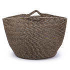 Truu Design Cotton Rope Basket with Handles, 14.75 x 17 inches, Navy-Material: made of high-quality, natural cotton that is safe to have around children