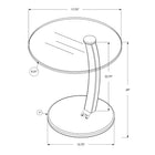 Monarch Specialties 3001 Accent Table - Espresso Bentwood With Tempered Glass-Easy to assemble and clean, simply wipe down with a soft cloth