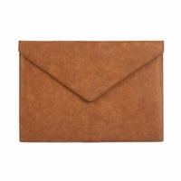 General Supply Goods + Co Vegan Leather Laptop Sleeve - Cognac with Tan Lining-Cognac vegan leather with a tan brushed finish lining
