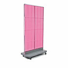 Azar Displays Pegboard Floor Stand, 32" x 60", Pink (700732-PNK)-Made from pegboard