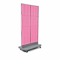 Azar Displays Pegboard Floor Stand, 32" x 60", Pink (700732-PNK)-Made from pegboard