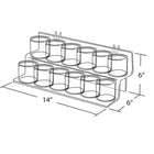 Azar Displays 2 Tier Cup Display For Pegboard/Slat Wall/Counter (225592)-Includes 2 peg hooks