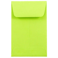 JAM Paper #1 Coin Envelopes, 2.25 x 3.5, Brite Hue Ultra Lime Green, 500 Pack-Coin Envelopes