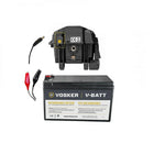 VOSKER 12V Outdoor Power Cable with Alligator Clips-12 ft. extension power cable to connect VOSKER cameras to a 12-volt battery (sold separately)