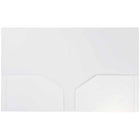 JAM Paper Plastic Heavy Duty Two Pocket Folders, White, 6 Pack-Capacity: 200 sheets