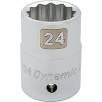 Dynamic Tools – Douille à fini chromé de longueur standard de 41 mm, métrique, 12 points avec prise de 3/4 po-Taille : 41 mm