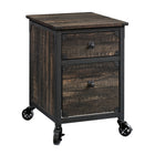 Sauder Steel River 2-Drawer Filing Cabinet - Carbon Oak (423974)-2 drawers - Letter size files