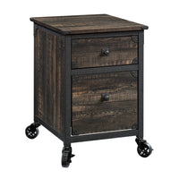 Sauder Steel River 2-Drawer Filing Cabinet - Carbon Oak (423974)-2 drawers - Letter size files