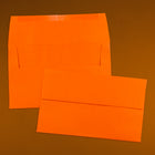 JAM Paper A10 Invitation Envelopes, 6 x 9.5, Brite Hue Orange Recycled, 100 Pack (95922g)-Opening: Booklet