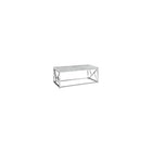 Monarch Specialties 3375 Coffee Table - Grey Cement With Chrome Metal-Modern industrial inspired grey cement-look table top