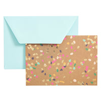Mara-Mi Notecards - 3.5" x 5" - Confetti Kraft - 20 Pack-Blank notecards