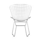 Nicer Furniture Bertoia Style Wire Side Chair - White-Armless