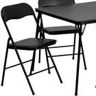 Flash Furniture 5 Piece Black Folding Card Table & Chair Set-CA117 Sponge Foam Padding