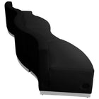 Flash Furniture HERCULES Alon Series Black LeatherSoft Reception Configuration - 4 Piece-Add on pieces as your business grows