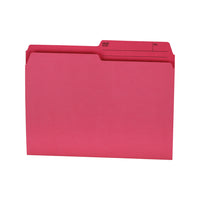 Hilroy File Folders - Letter Size - 9" x 11 3/4" - Pink - 100 Pack-Letter size coloured file folders