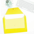 JAM Paper Plastic Envelopes with Snap Closure - Legal Booklet - 9.75" x 14.5" - Yellow - 12 Pack -Quantity: 12 per pack