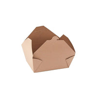 Fold-Pak Bioplus #4 Recyclable Paperboard Earth Design Food Container, 160 Pack-Kraft