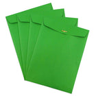 JAM Paper 9 x 12 Open End Catalog Envelopes with Clasp Closure, Brite Hue Christmas Green, 100 Pack (92912)-Opening: open end