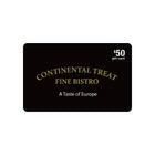 Continental Treat $50 Gift Card-Air Miles cannot be collected on Gift Card purchases.