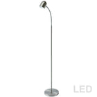 Dainolite 5W LED Floor Lamp, Satin Chrome Finish (123LEDF-SC)-Floor Lamp