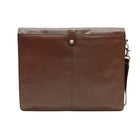 Ashlin Genuine Leather Underarm Briefcase Valise, Dark Brown-14.33" x 10.63" x 2.36"