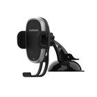 PureGear 10W AutoGrip Universal Car Charging Mount with Qi + Suction Mount - Black-Self-gripping system