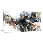 Designart Football Take Down Canvas Art Print, (PT2562-32-16)-Print