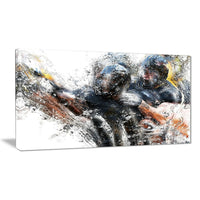 Designart Football Take Down Canvas Art Print, (PT2562-32-16)-Print
