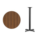 Flash Furniture 30" Round Walnut Laminate Table Top-Walnut Laminate Top