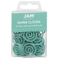 JAM Paper Circular Coloured Papercloops, Teal, 50 Pack (21832066)-Size: 1 Inch (Diameter)
