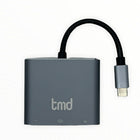 tmd USB-C to 4K HDMI Multifunction Adapter with Power Delivery & USB-A Port - Space Grey-Plug & Play with no drivers needed