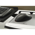 Fellowes Adjustable Keyboard Manager, (8031301)-Keyboard tray swivels right or left and swings back underneath work surface for storage