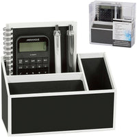 Merangue Magnetic Organizer Set - Black with White Trim-Fashion desk organizer with magnets