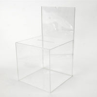 Wamaco Acrylic Ballot Box with Sign Holder (37-1029)-Perfect for draws, raffles, suggestions and contests.