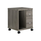 Monarch Specialties 7056 2-Drawer Office Cabinet - Dark Taupe-Finished in modern dark taupe reclaimed look