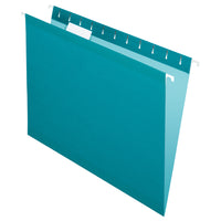 Pendaflex Reversaflex Premium Coloured Hanging File Folders, Teal, Letter Size, 25 Pack-10 times stronger than standard folders to last longer and hold more without tearing