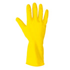 Forcefield Flocklined Latex Dishwashing Style Rubber Gloves - Small-Natural Rubber Latex
