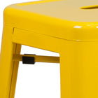 Flash Furniture Commercial Grade 30" High Backless Metal Indoor-Outdoor Barstool with Square Seat - Yellow-Backless Design