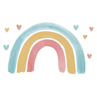 WallPops - Kit d'art mural le jour le plus chanceux-Kit d'art mural arc-en-ciel avec un effet aquarelle