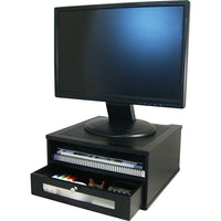 Victor Wood Monitor Riser, Midnight Black (1175-5)-Raises monitor to eye level to reduce neck and back strain