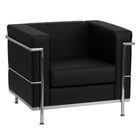 Flash Furniture HERCULES Regal Series Contemporary Black Leather Chair with Encasing Frame-Contemporary Style