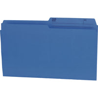 Hilroy File Folders - Legal Size - 9" x 14-7/8" - Blue - 100 Pack-10.5 point legal-size file folders