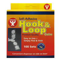 Hygloss Hook And Loop Fastener Coins 5/8", 200 Pack (HYG45210)-Dimensions: 5/8"